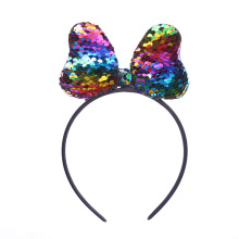 Cute Bling Kids Headbands Sequins Big Bowknot Cheap Hairbands for Children Party Festival Holiday Show Fashion Hair Accessories